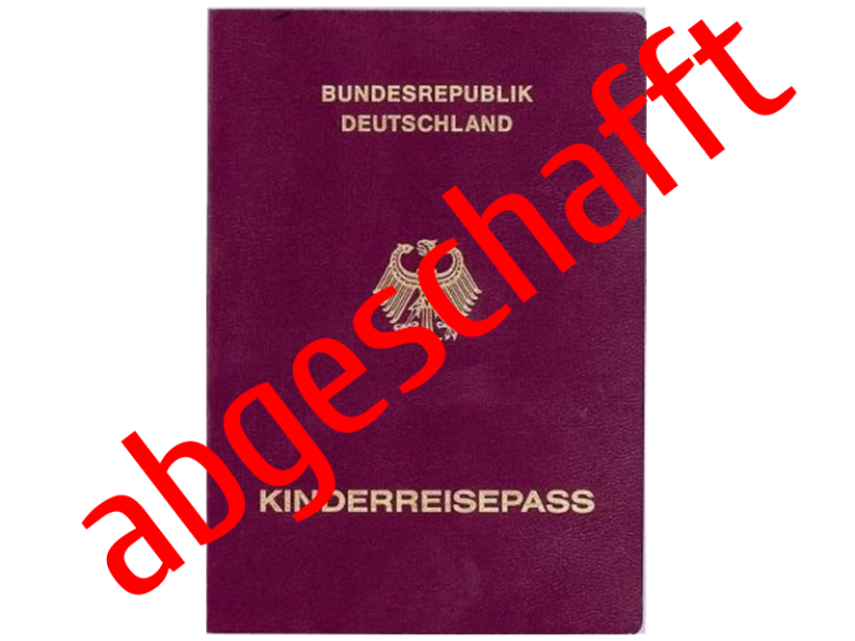Kinderreisepass - nur noch bis 31.12.2023!